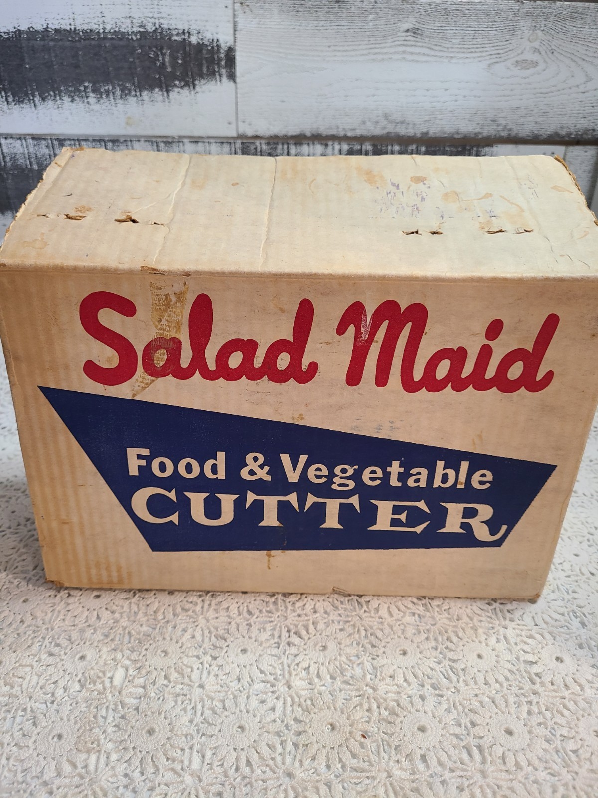 NIB 1955 Salad Maid Foodco Fruit & Veggie Cutter Machine 3 Cone Model W/Manual