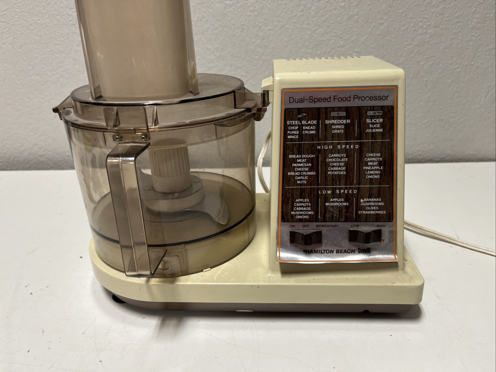 Vintage Hamilton Beach Scovill Dual Speed Food Processor Model 702-1 WORKS