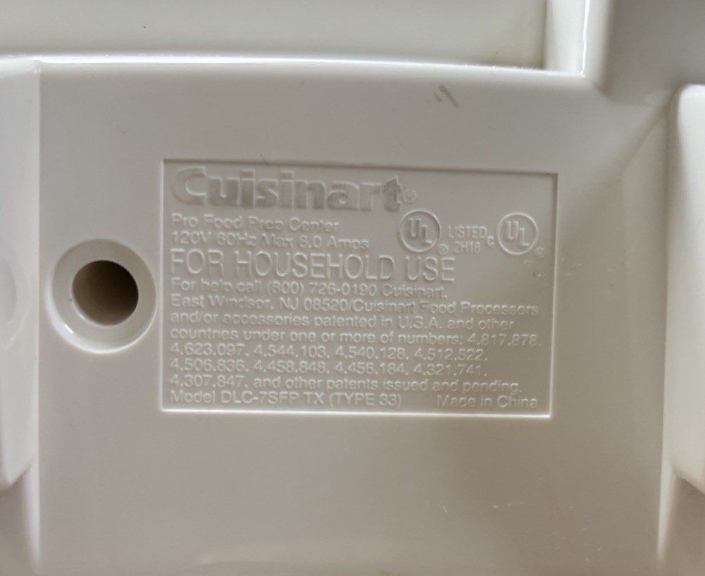 Cusinart Pro Food Prep Center Processor DLC-7SFP Base Only Tested Working