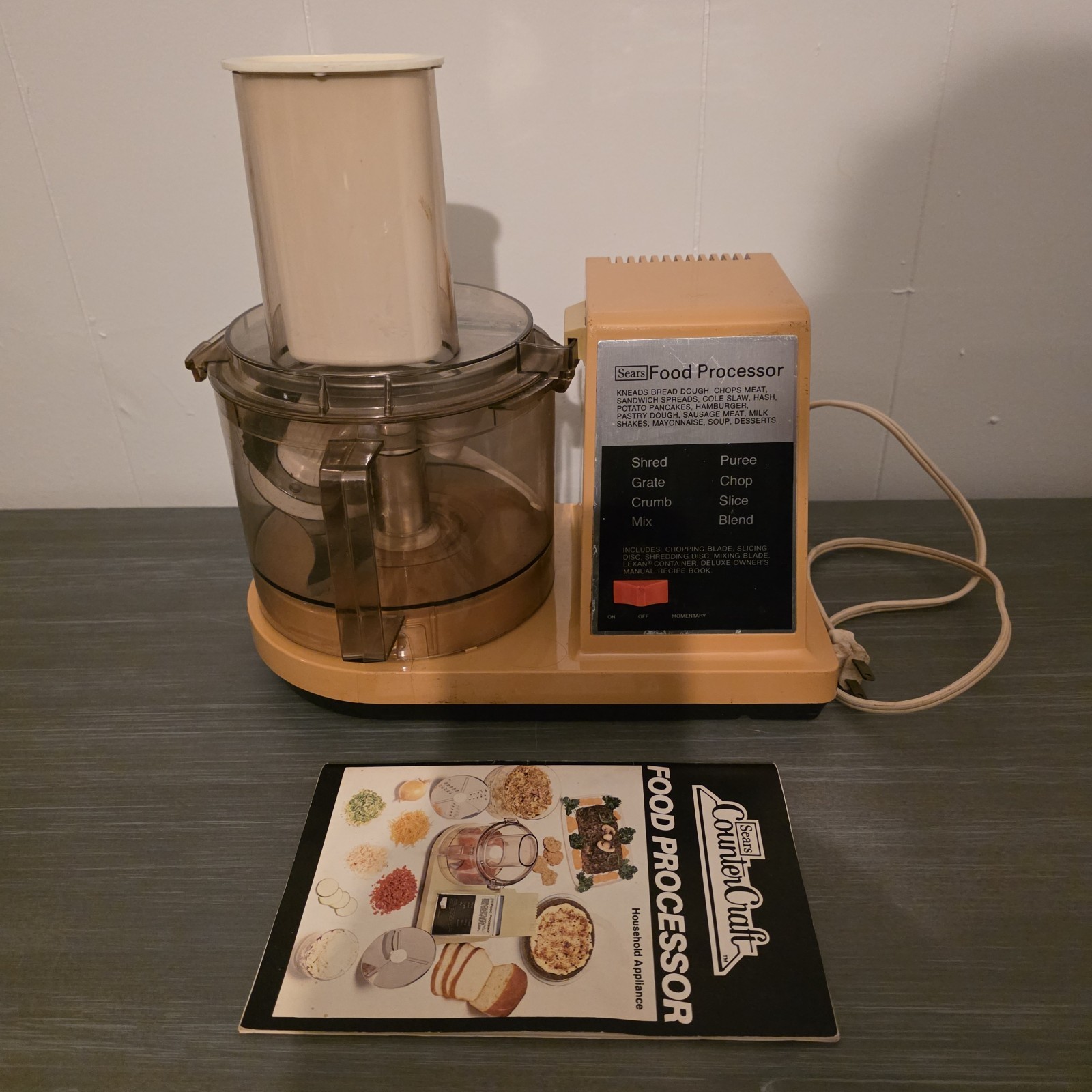 Sears Kenmore 7-Speed Counter Craft Food Processor Vintage