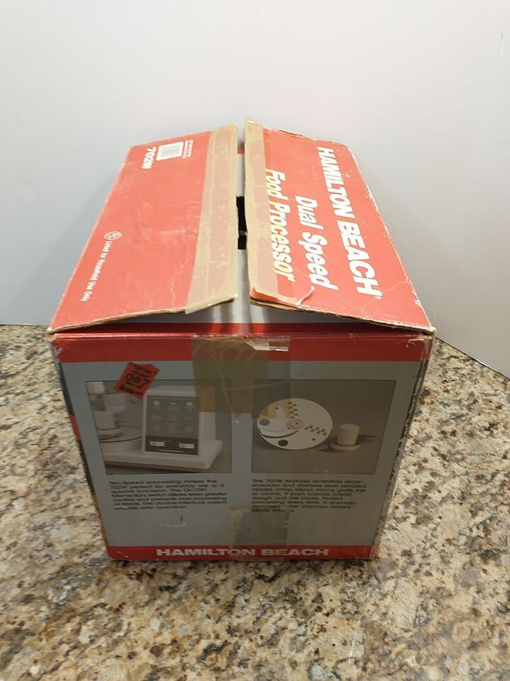 Hamilton Beach Food Processor 702W Dual Speed Slicer Shredder Vintage With Box