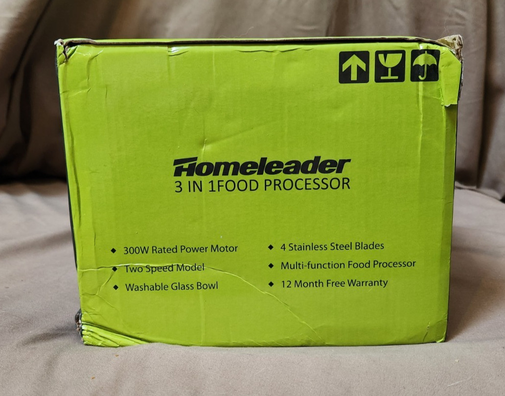 Homeleader 3 In 1 Food Processor Chopper-Blender-Grinder – NEW