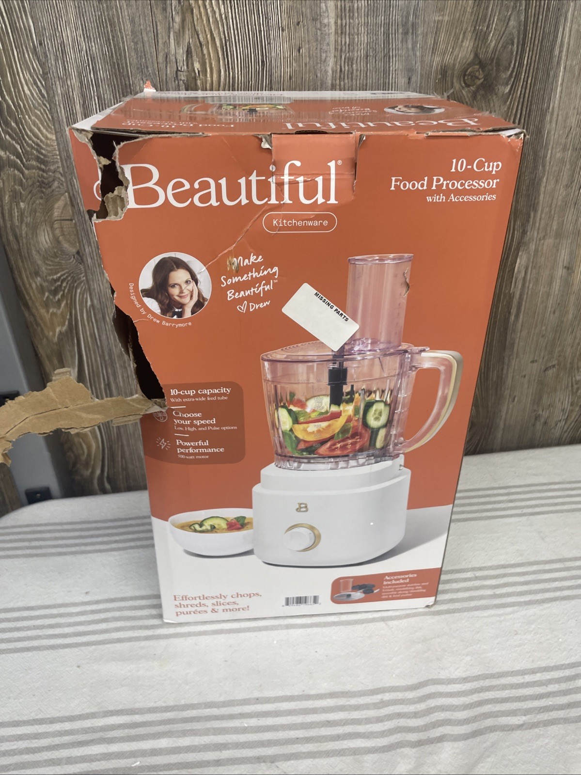 Missing Blades Beautiful 10-Cup Food Processor White Icing
