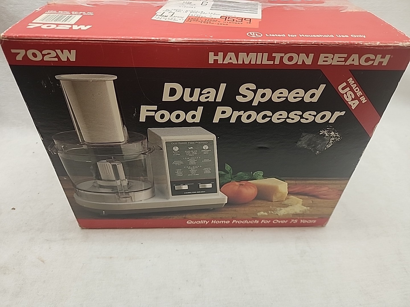 N.O.S. Hamilton Beach 2 Speed Food Processor Almond Model 702W