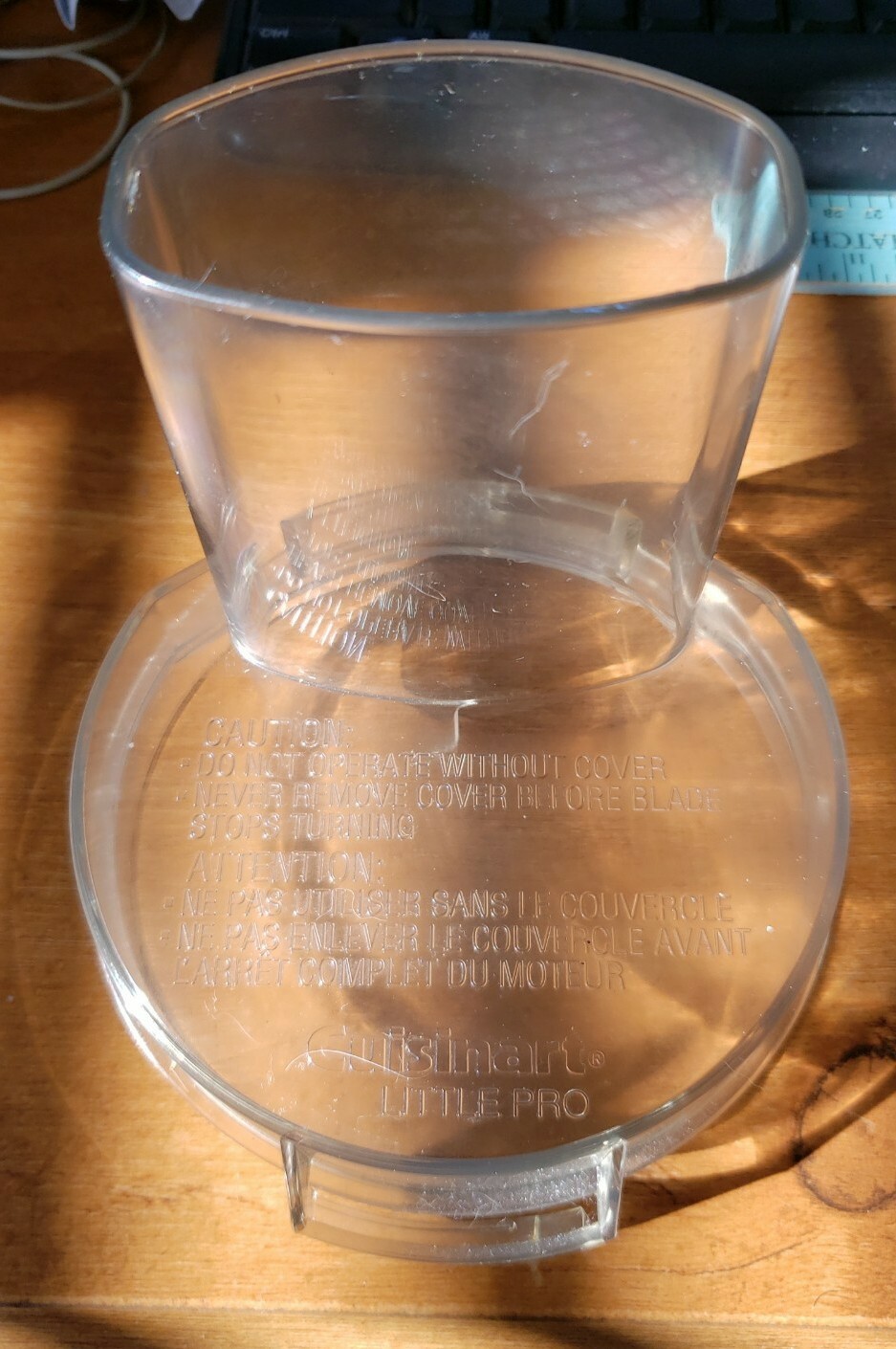 Cuisinart 3 Cup Little Pro DLC-504TX HANDY PREP DFP-3 FOOD PROCESSOR LID CLEAR