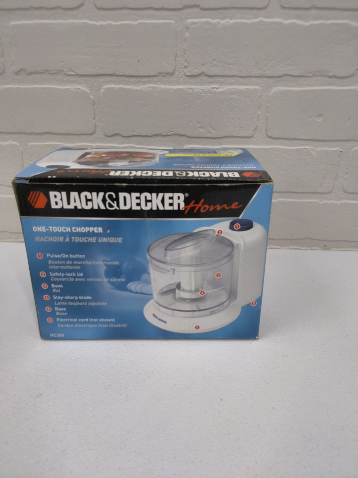 Black & Decker Home 1 1/2 Cup One Touch Electric Chopper HC306 New Open Box