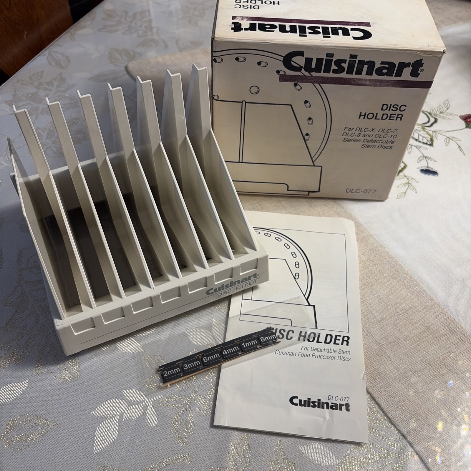Cuisinart Disc Holder DLC-077 W/ Labels Storage Rack DLC-7 DLC-8 DLC-X Processor
