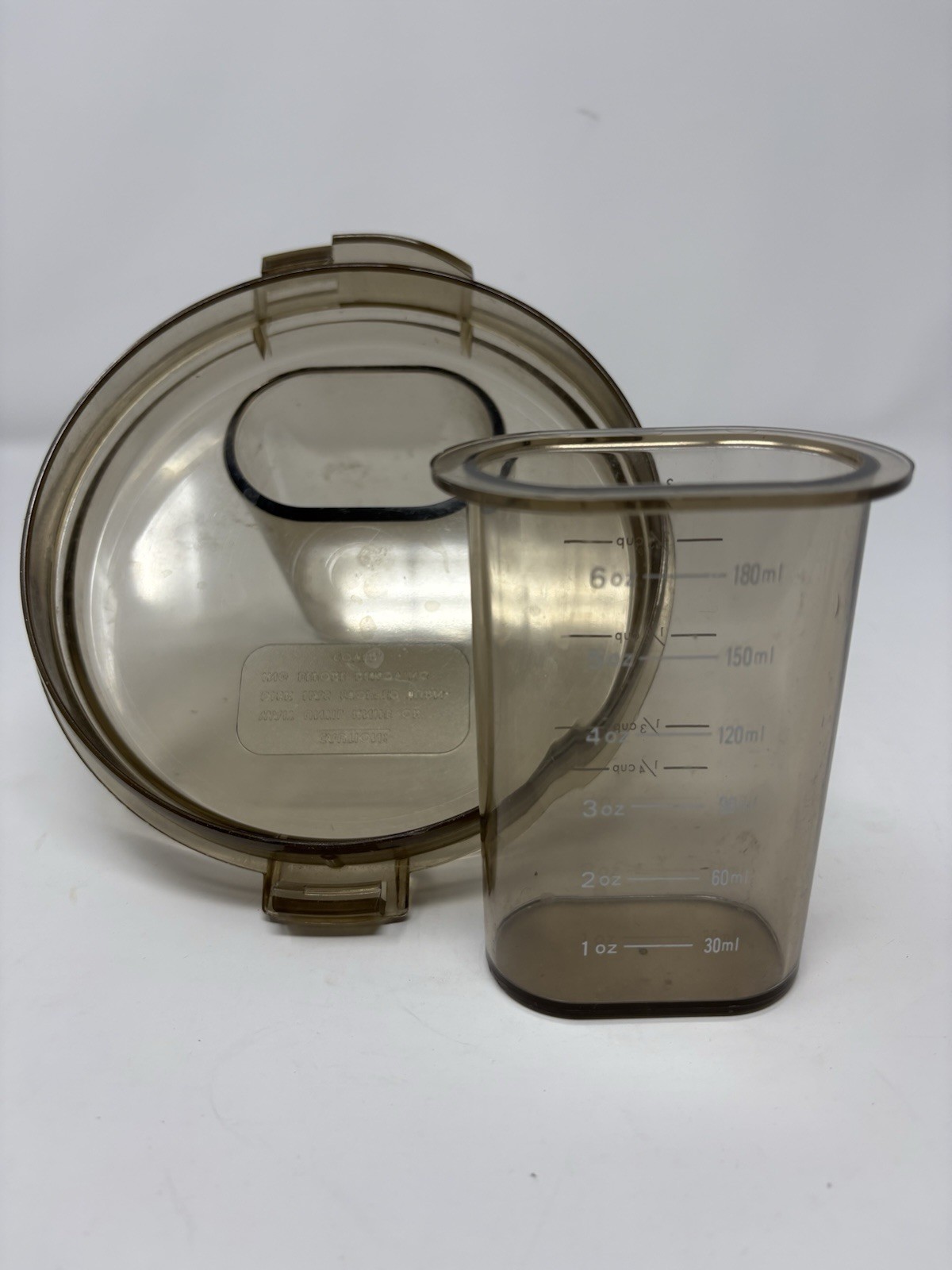Vintage JCPenney Food Processor Model 8340 Replacement Lid and Food Pusher