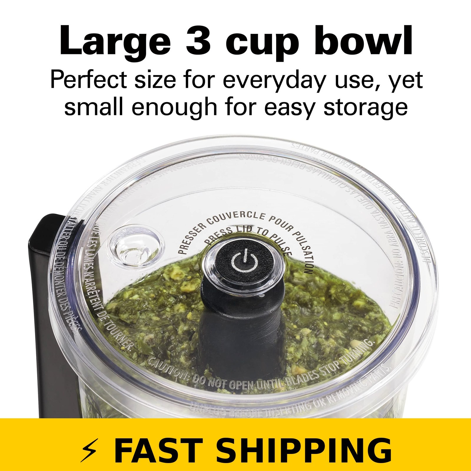 Hamilton Beach 3-Cup Electric Vegetable Chopper, Black