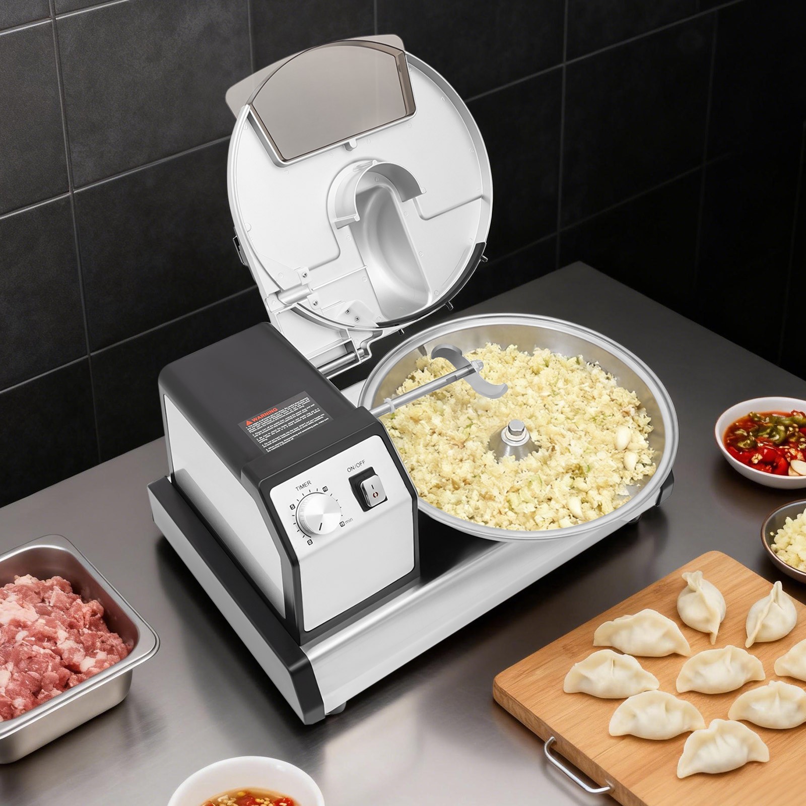 Commercial Food Processor Electric Vegetable Chopper Meat Grinder Mincer