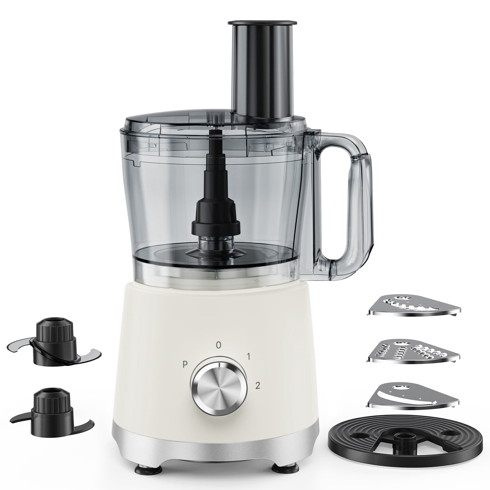 12-Cup Food Processor Vegetable Chopper Stack Design 450W Stainless Steel Blades