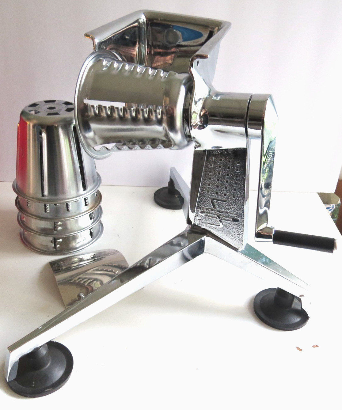 Saladmaster VNTG Manual Chrome Food Processor Chop Shred Slice 5 Cones Dallas
