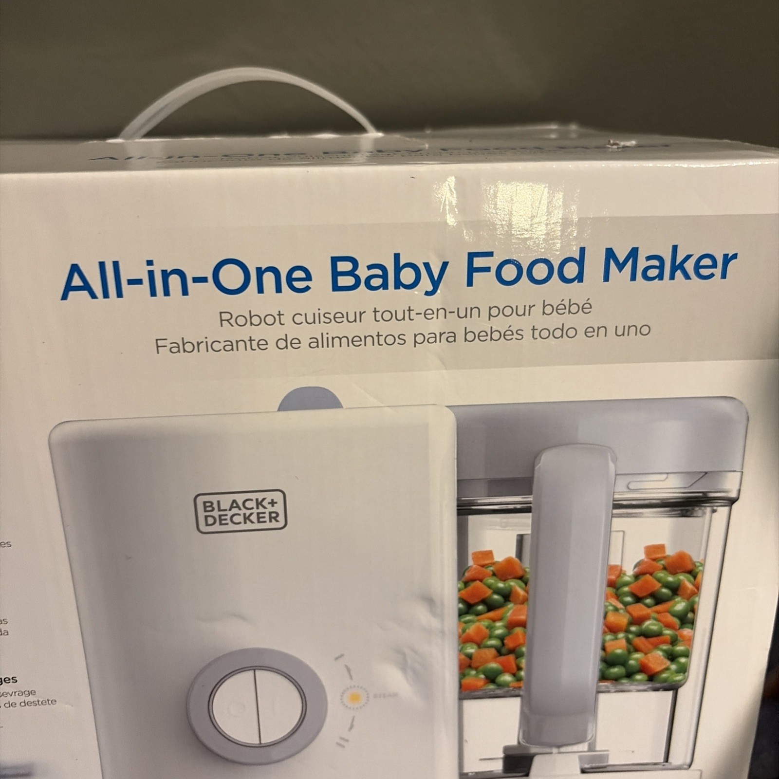 Black+Decker 400 Milliliter All in 1 Baby Food Maker with Steam Time New Unused!