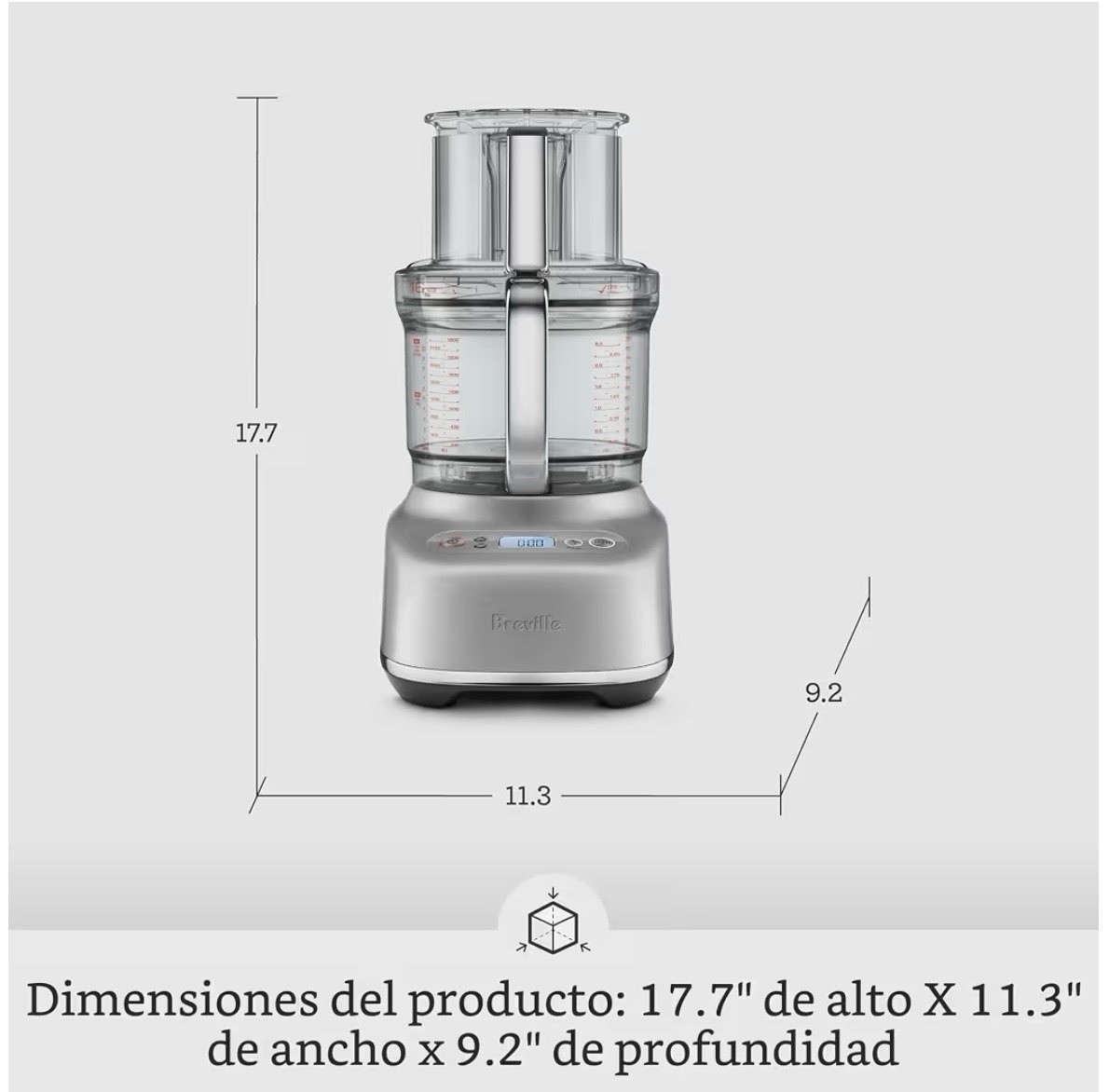 Breville BFP810 Sous Chef 16 Cup Food Processor, Large, Brushed Stainless Steel