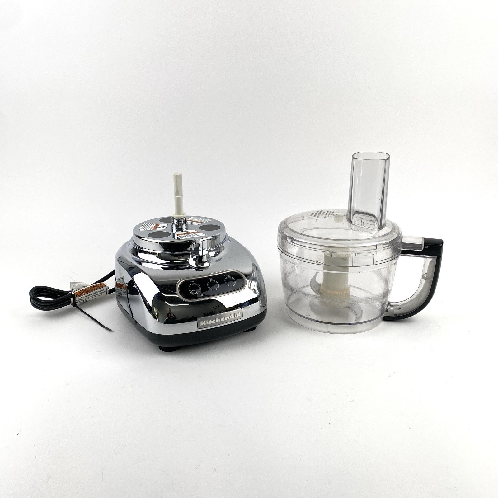 KitchenAid Chrome 7-Cup Food Processor KFP750CR0 w/Bowl & 1 Blade – Works