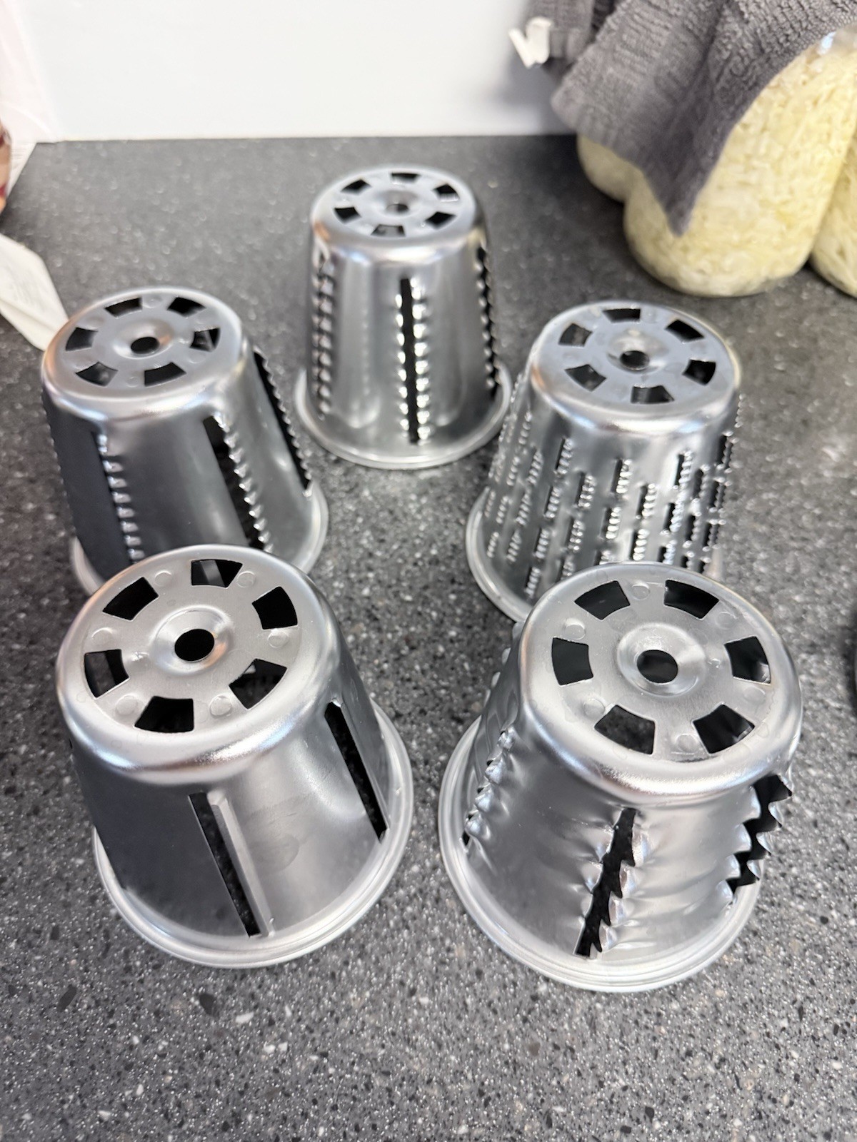 King Kutter Healthy Gourmet Manual Kitchen Cutter Food Processor w/ 4 Cones