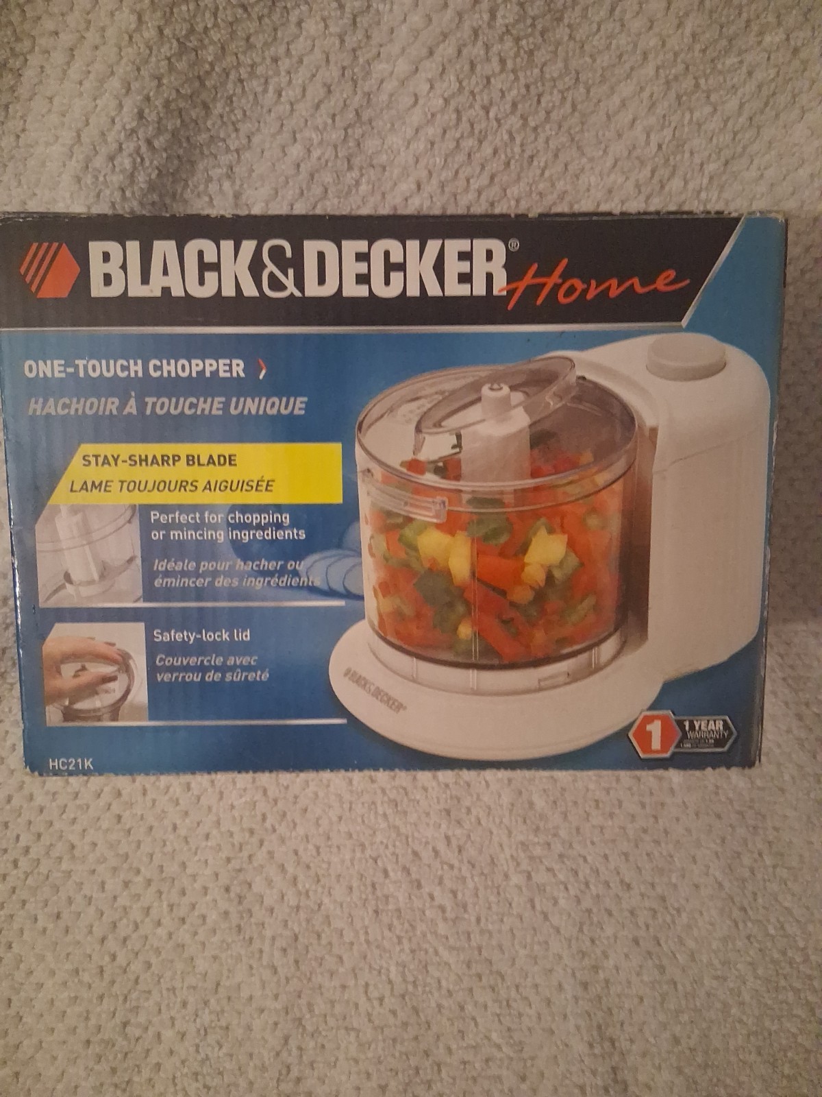 Black & Decker 1.5-Cup One Touch Chopper White Model HC21K (New in Box)