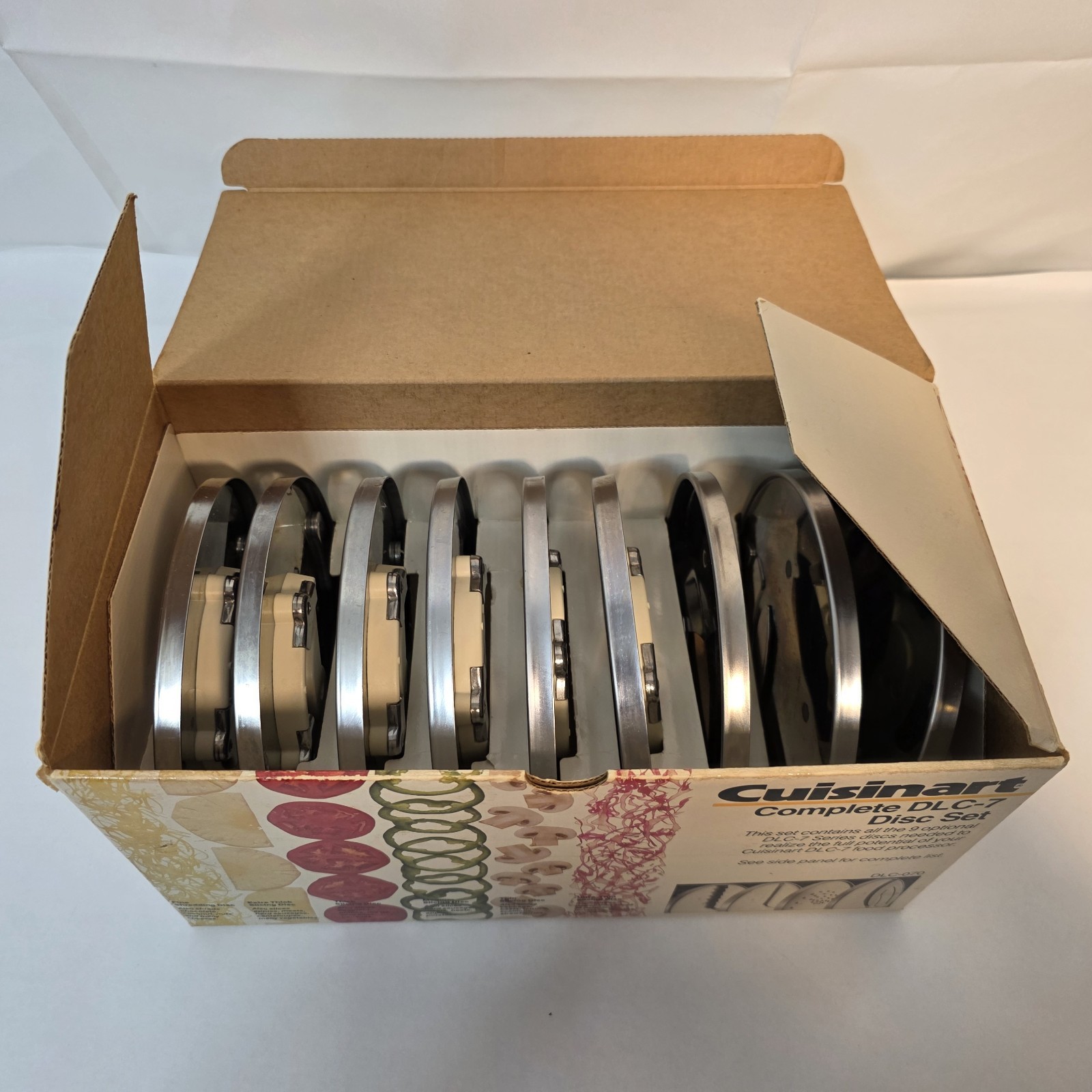Cuisinart Food Processor DLC-7 Complete 9 Disc Set in Original Box Japan
