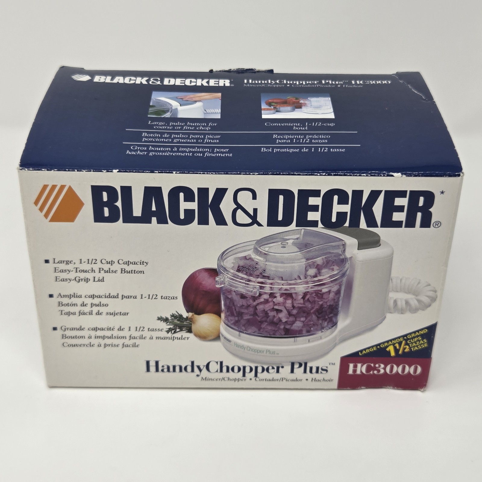 Black & Decker Handy Chopper Plus Mini Food Chopper HC3000 New In Box