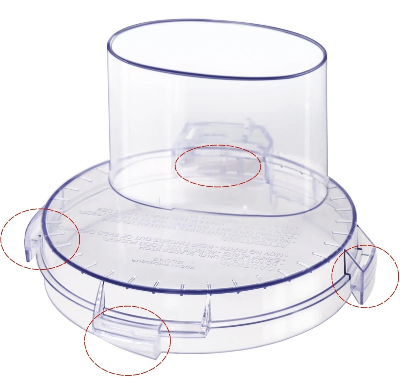 Replacement Top Lid Bowl Feeder Cover DLC-117BGTX for Cuisinart DLC-10