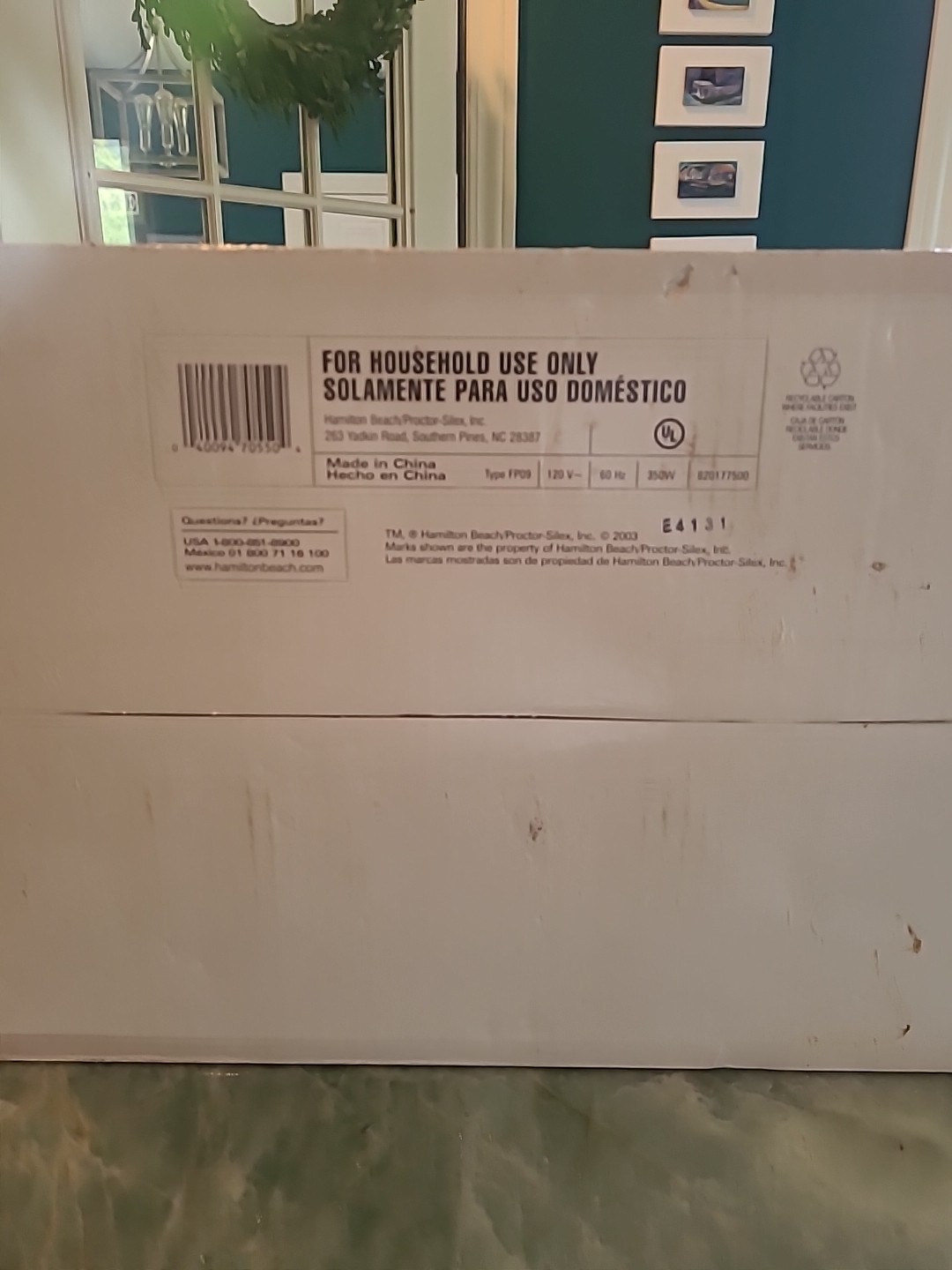 Hamilton Beach 8 Cup Electric Food Processor Chopper White Original Box Tested