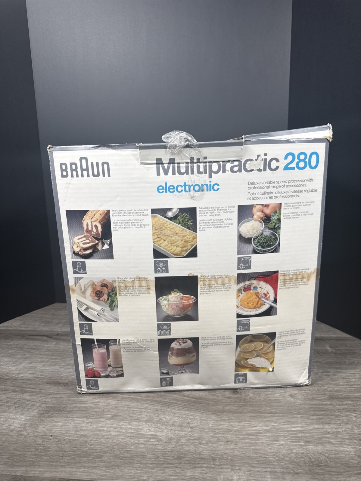 Braun Multipractic Food Processor Type 4262 Germany w/Accessories And Box Tested