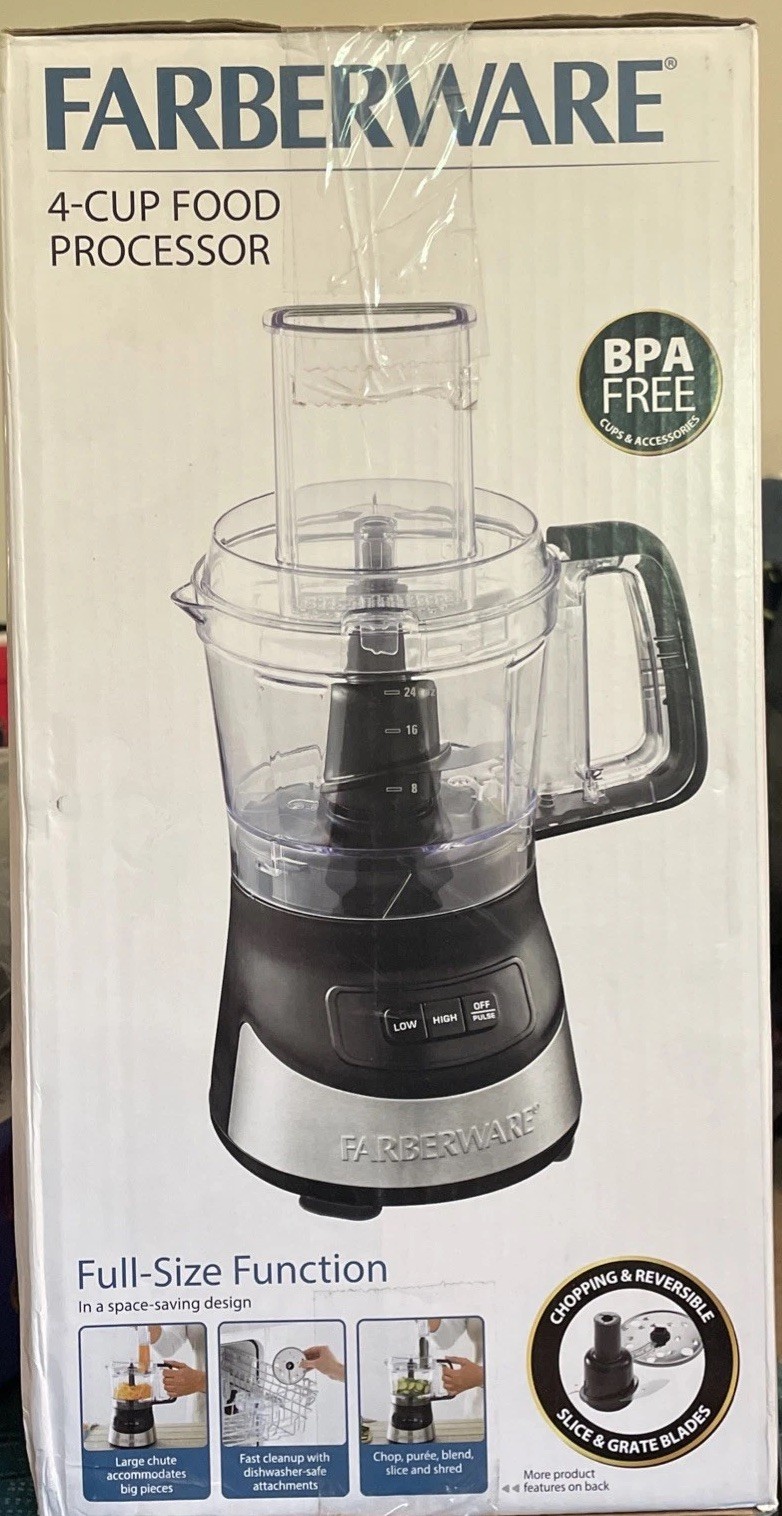 Farberware Mini Food Processor 4-Cup Black&Stainless Steel Tested