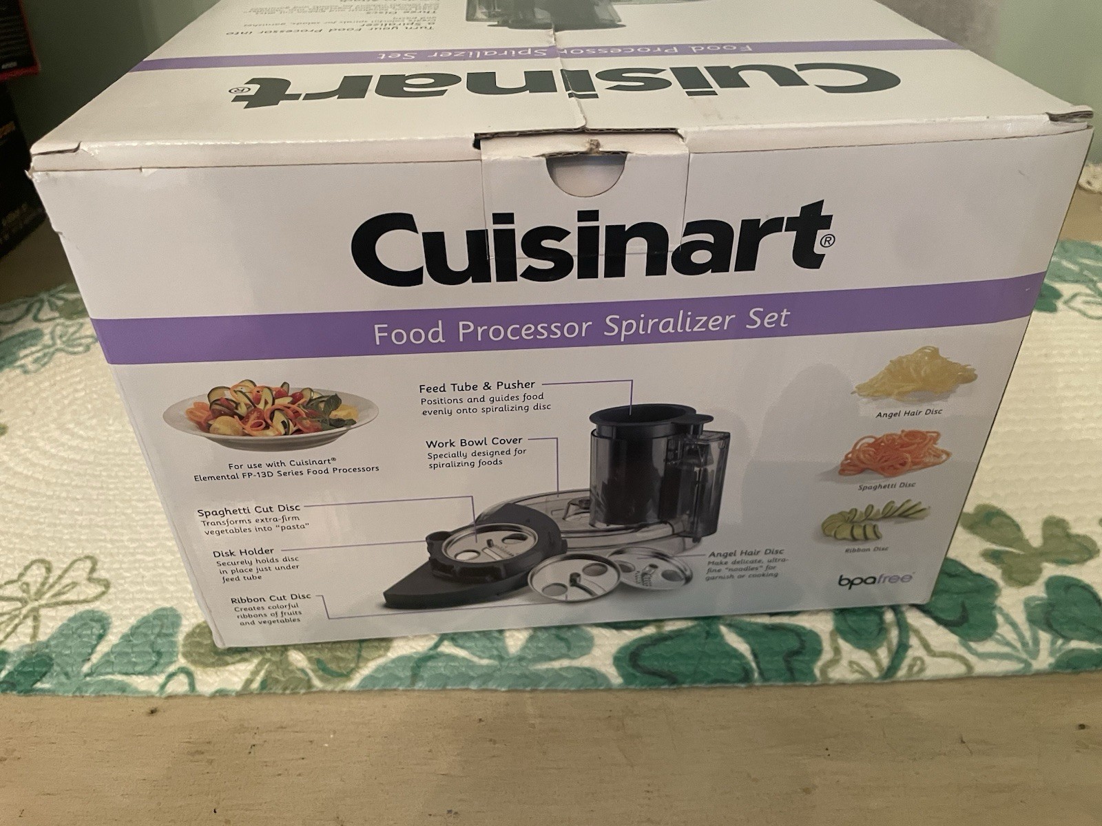 Cuisinart FP-SP Food Processor Spiralizer Accessory Set Angel Hair Disc
