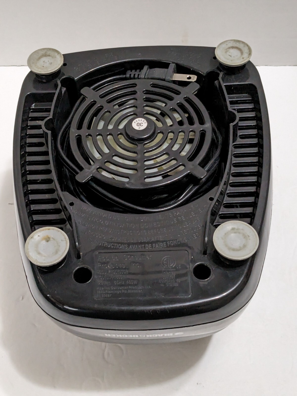 Black & Decker FP1600B Food Processor Motor Base Replacement Part 450 Watts