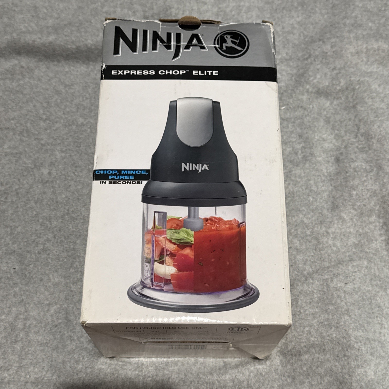 Ninja NJ100GR 16.0 Oz. Food Chopper ,Food Processor – Gray