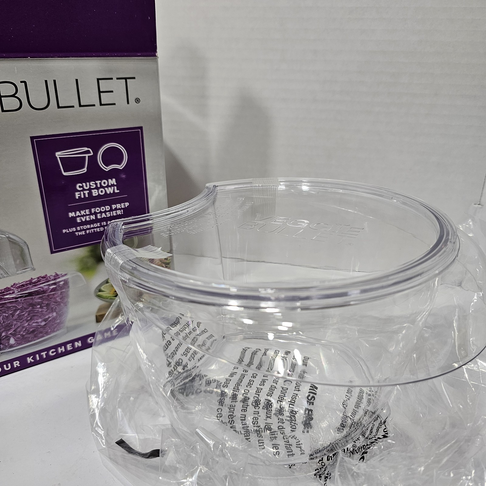 Veggie Bullet Custom Fit Bowl and Lid VB-BX045-23 New/Open Box
