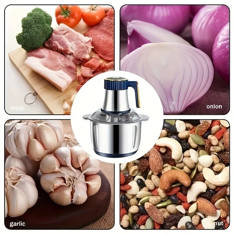 304 Stainless Steel Multifunctional Electric Food Processor 2L 3L 5L Meat Grinde