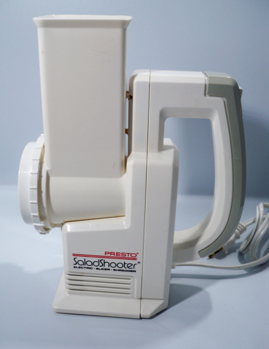 Presto Salad Shooter 0291003 Electric Food Slicer Shredder with 2 blades