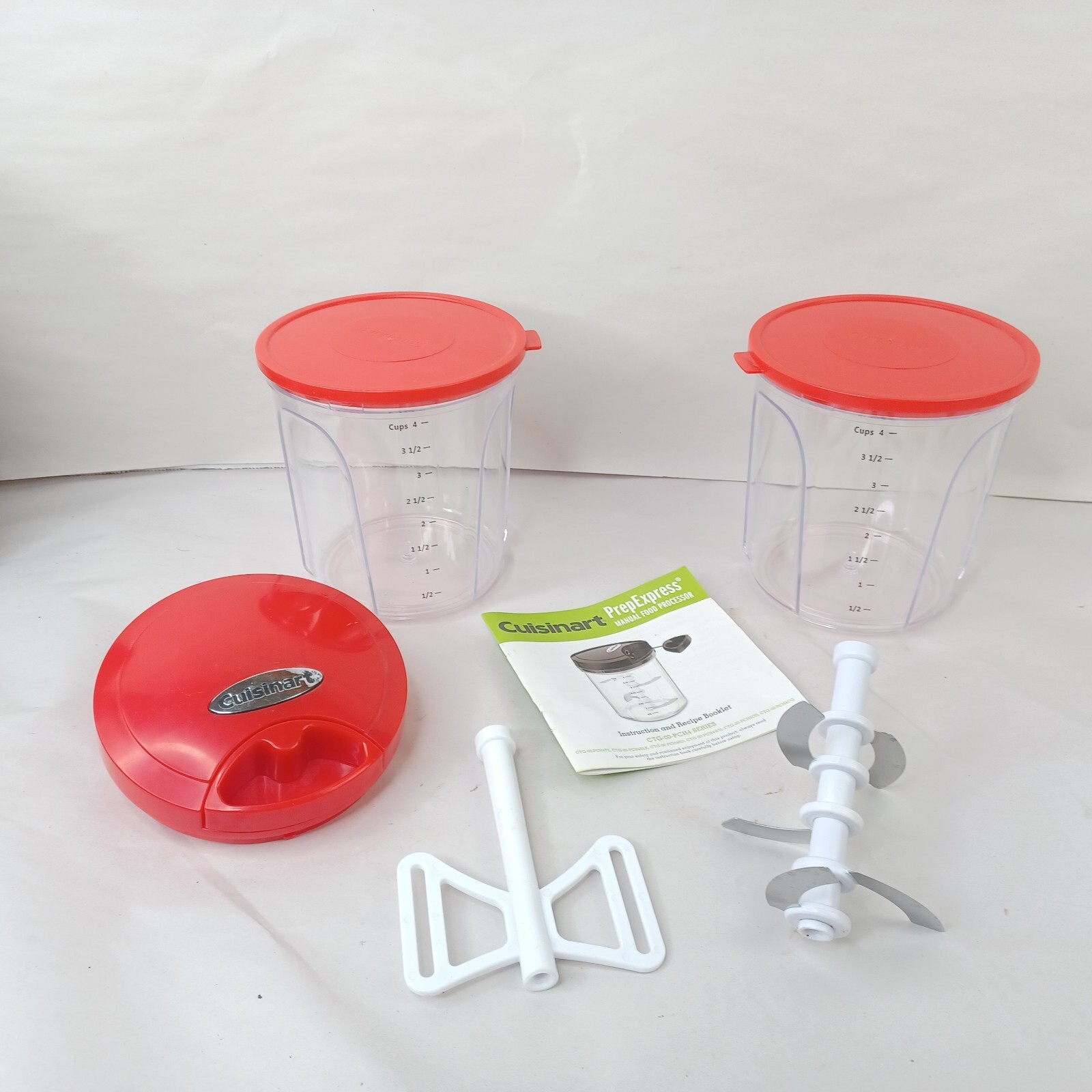 Cuisinart 4-Cup Prep Express Manual Food Processor Red