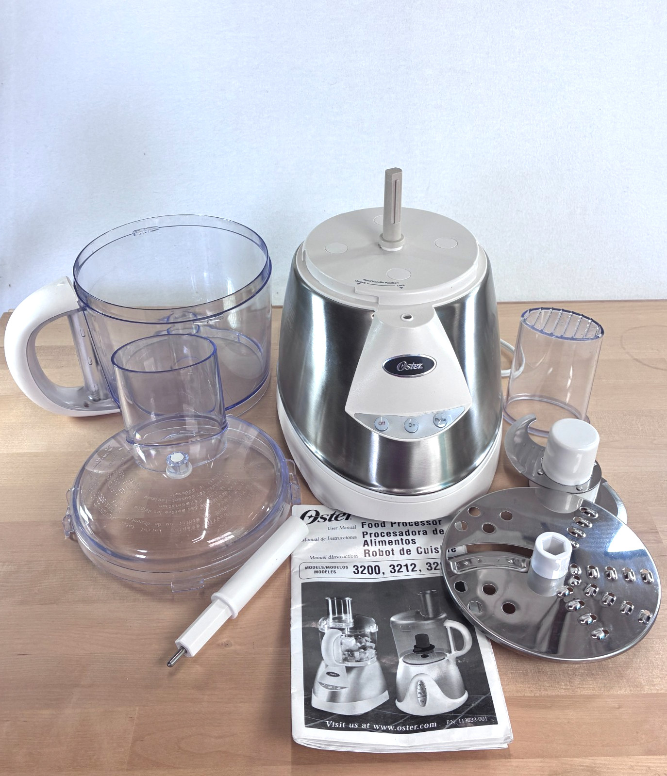 Oster Food Processor Model 3200 Full Size Electric 2-Speed Made In USA 120V