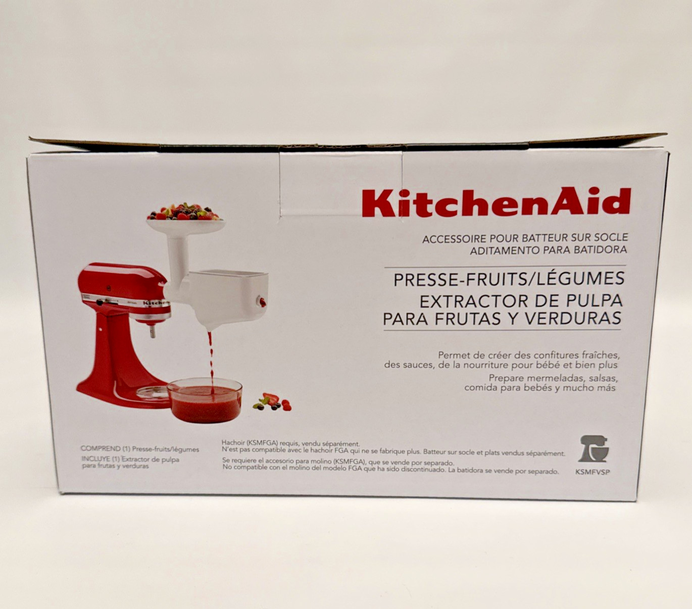 KitchenAid Fruit and Vegetable Strainer Model KSMFVSP White Brand New In Box