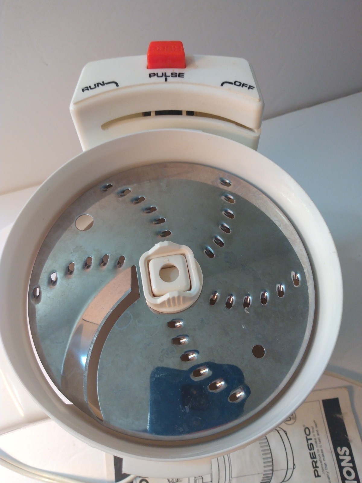 Presto Minnie Max Compact Food Processor Pulse Control 1988 Model 02900 COMPLETE