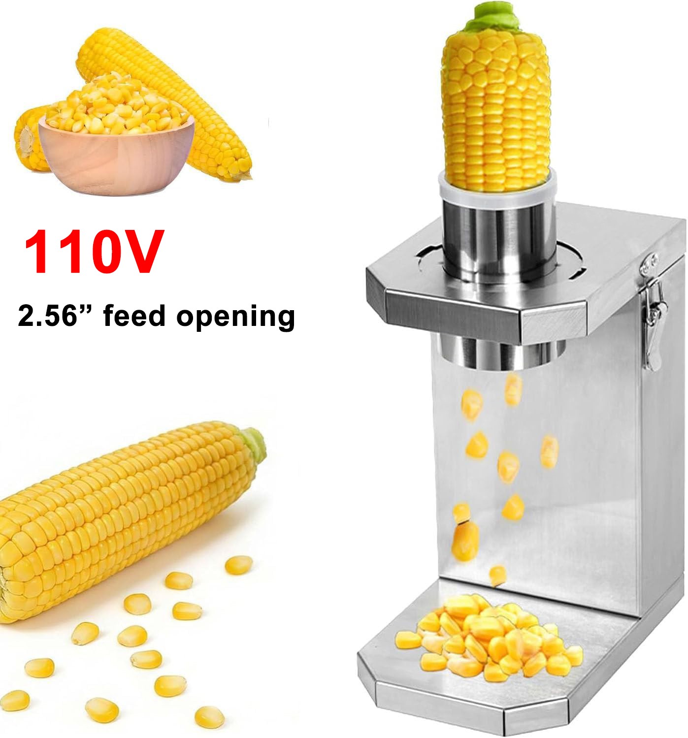 Electric Corn Sheller Thresher Fresh /Boiled Corn Stripper Machine 110V