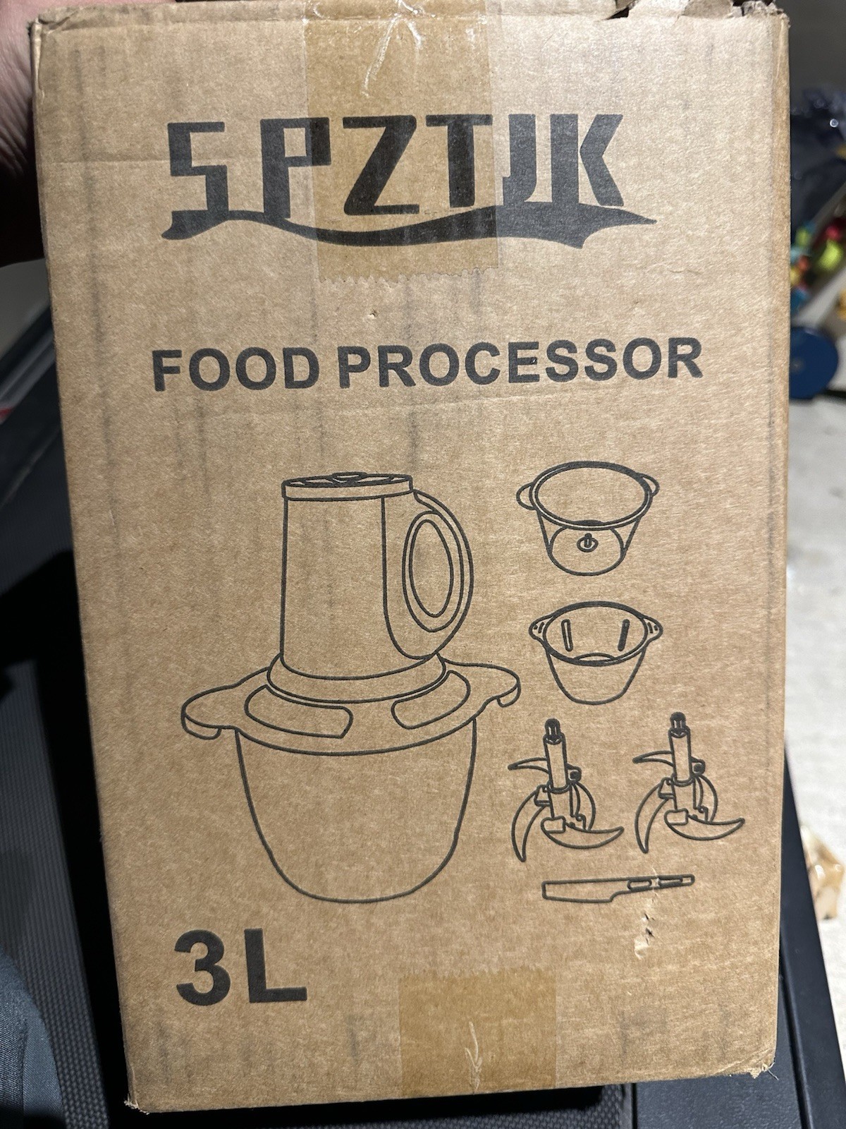 SPZTJK 3L Food Processor 300W Multi Function Double Cover Design Blender Chopper