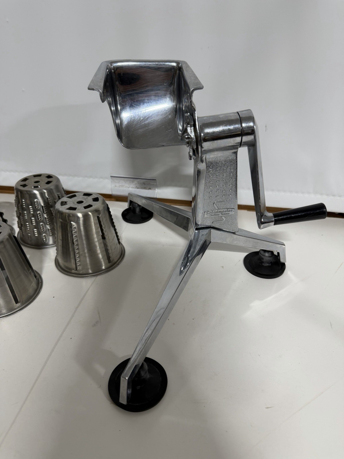 Saladmaster Five Star Food Processor Grater Slicer Shredder with 5 Cones Vintage
