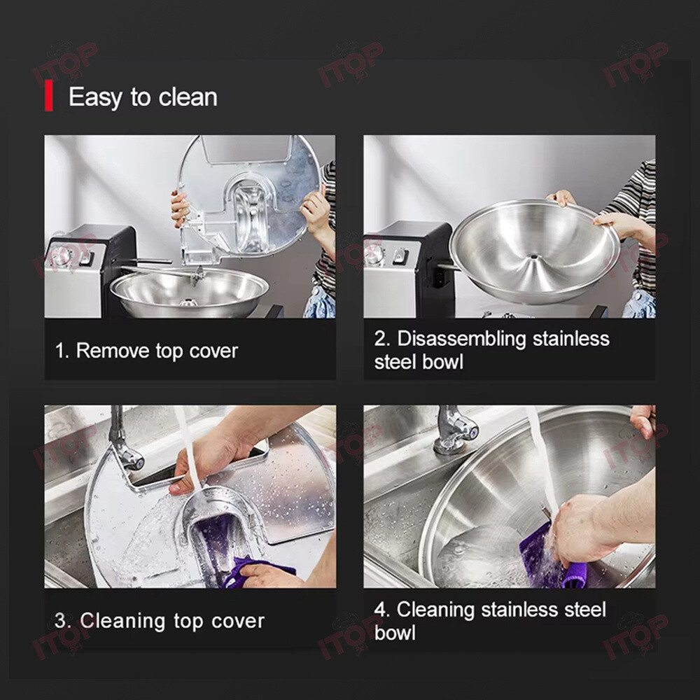 Automatic 5.5L Meat Vegetable Prep Food Processor Meat Cutter Chopper with Timer