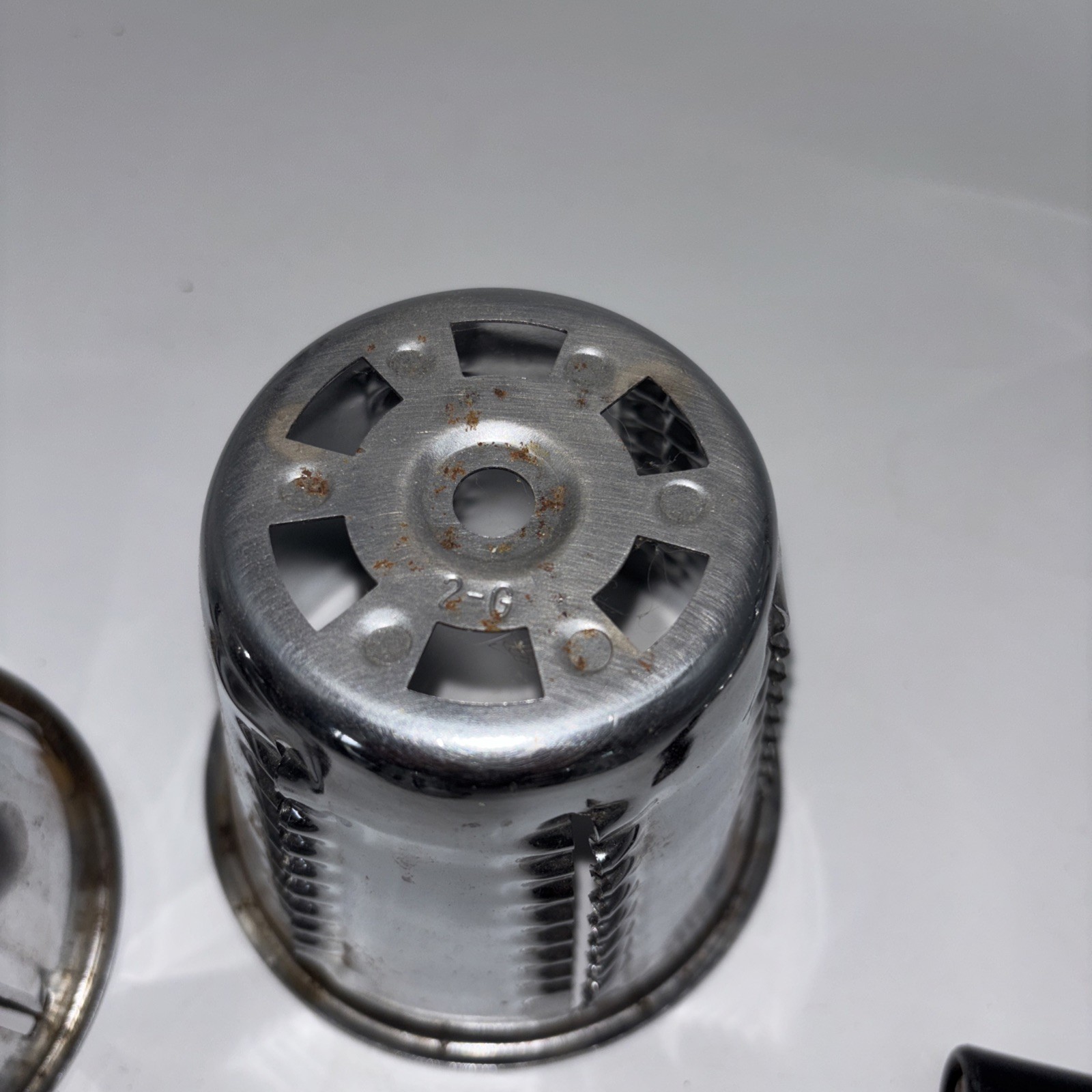 Saladmaster Stainless Steel Food Processor w/ 5 Cones MISSING BASE**** Vintage