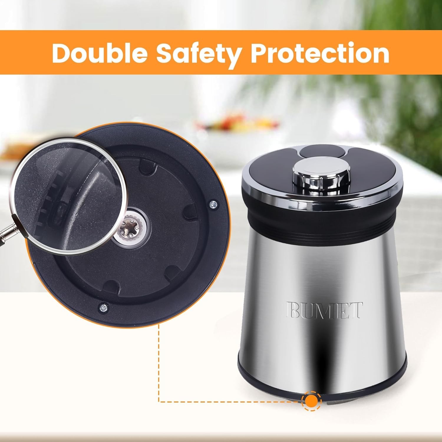 16 Cup 850W Electric Food Processor Steel Bowl LED Timer 6 Edge Blade