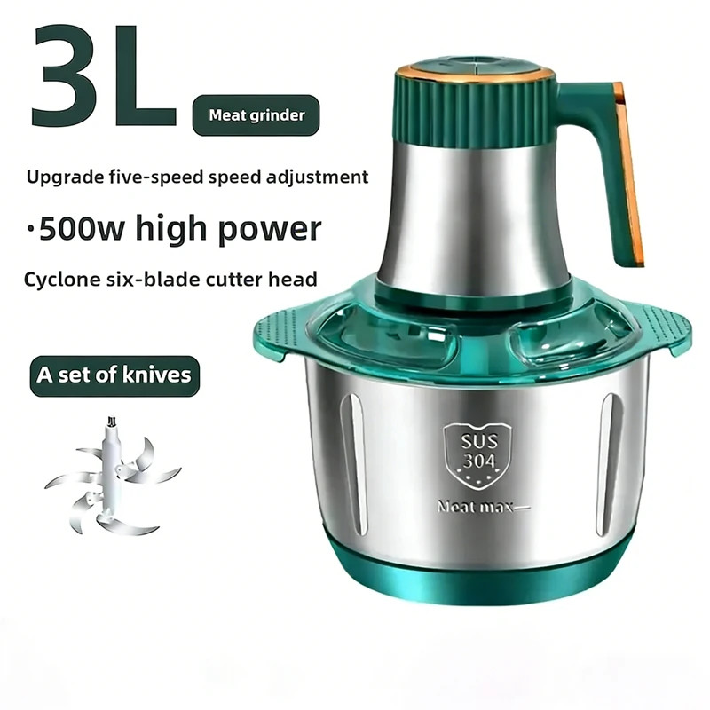304 Stainless Steel Multifunctional Electric Food Processor 2L 3L 5L Meat Grinde