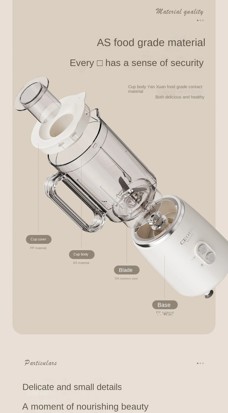 2IN1 Food Blender Portable Juicer Smoothie Maker Fruit Mixer Bean Grinder Mixer