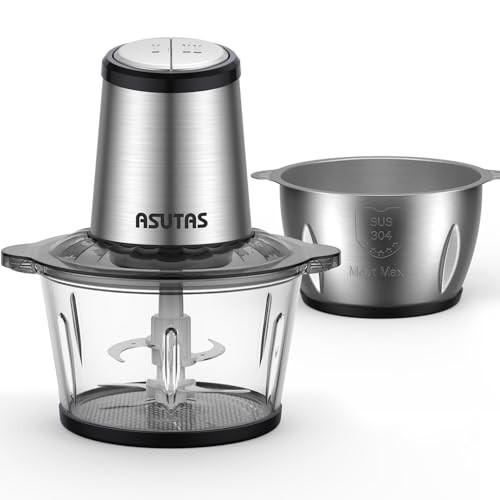 ASUTAS Food Processor 2L Large Capacity (2 Bowls) 5-in-1 Function: Chop Blend