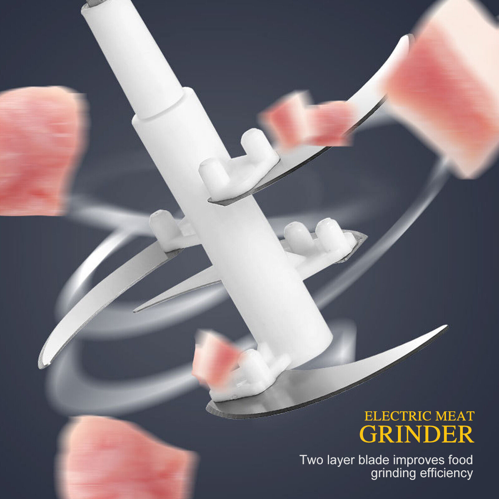 2L Electric Food Chopper Electric Stainless Steel Processor Meat Grinder Mixer