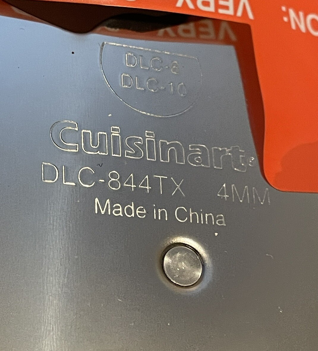 Cuisinart DLC-8 10 Food Processor Slicing Blade DLC-844TX 4mm Stem DLC-839ATX