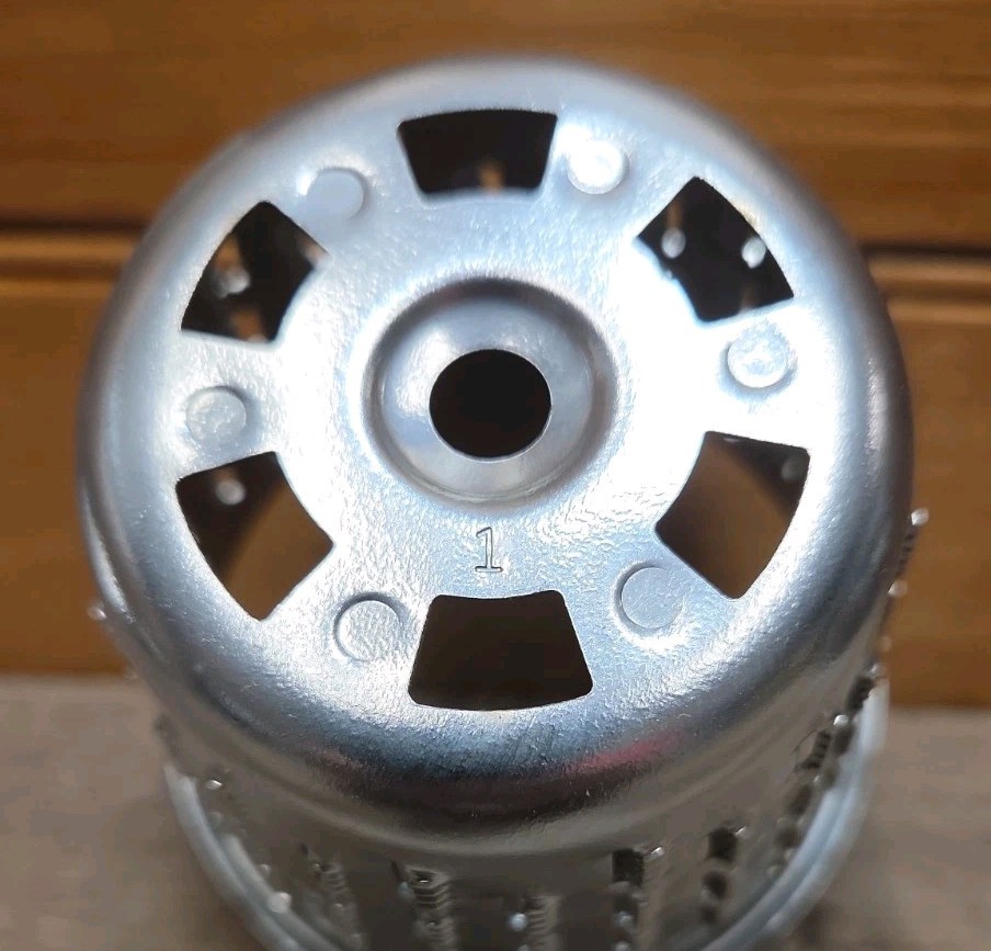 Saladmaster Food Processor With Stand And 5 Cone Attachments & Shield As Shown