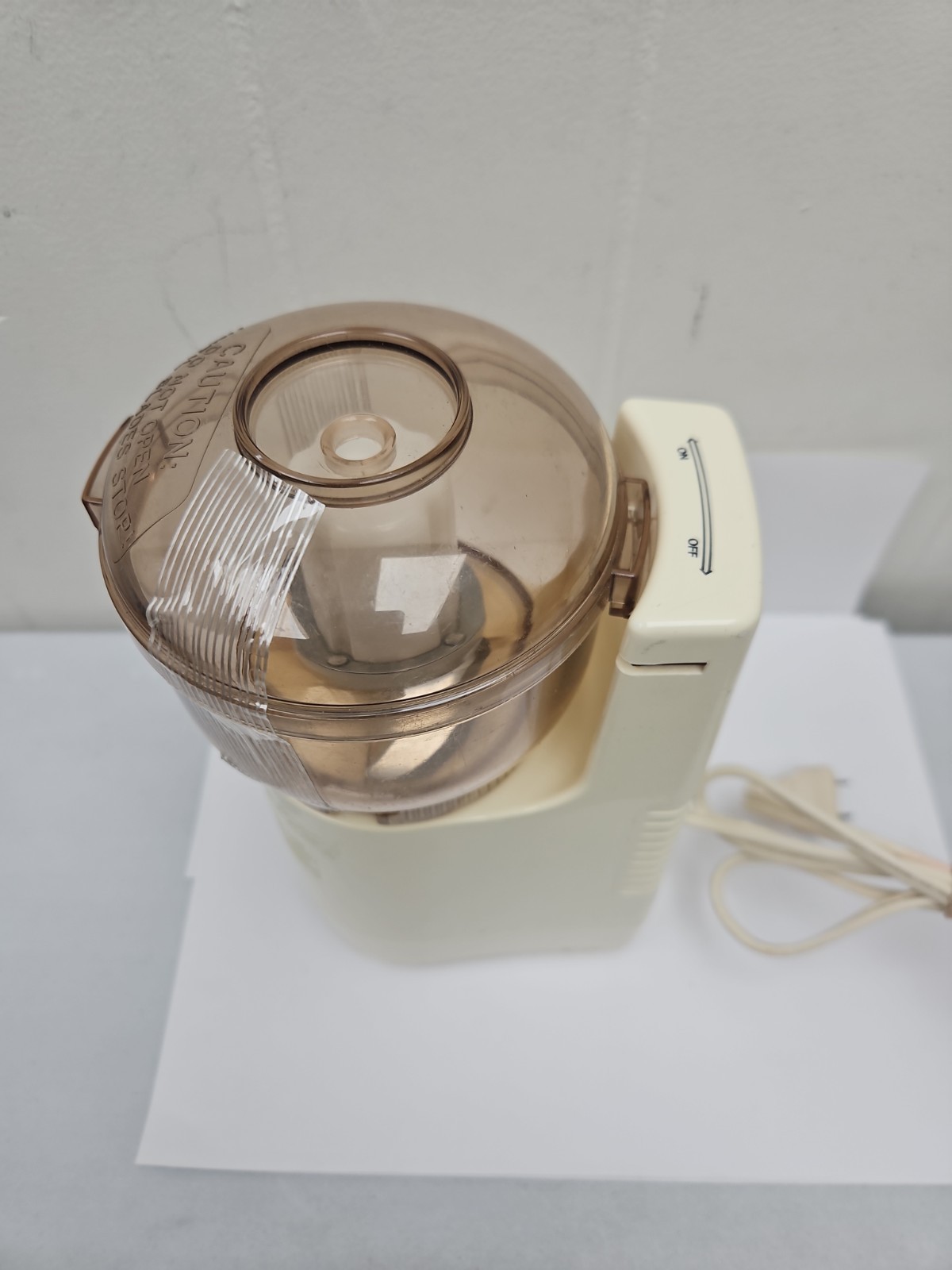 Sunbeam Oskar Jr Chopper Plus Mini Food Processor 14131 White TESTED & WORKING!